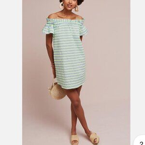 Anthropologie Bayside Corey Lynn Calter mini striped dress Small Petite preppy
